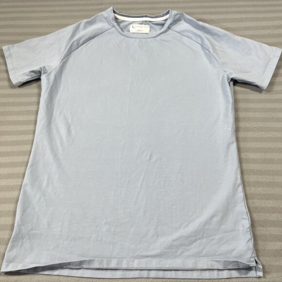 Tailored Athlete Shirt Mens Large Light Blue Everyday Crewneck Raglan Stretch - Picture 1 of 10